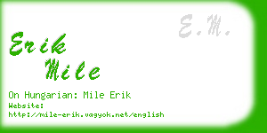 erik mile business card